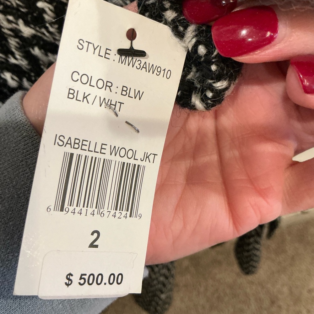 Marc New York Black and White herringbone pattern coat Brand New with Tags! - Picture 6 of 11